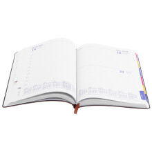 Planner Acadêmico 2026 PU Papel Resistente Para Escrita Diária