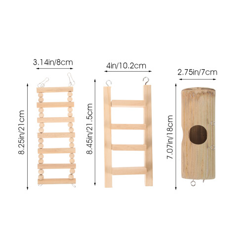 1Conjunto Casa De Hamster Natural Com Para Atividades 2