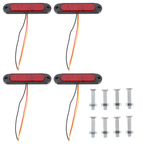 4Conjuntos Luz De Sinalização Vermelha ABS 1