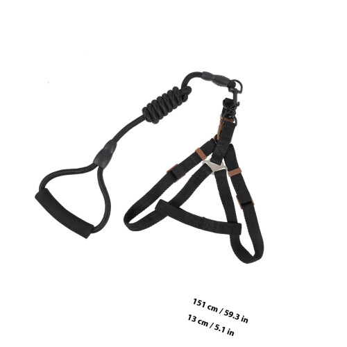 1Conjunto Arnês E Preto Para Cães Pequenos Confortável E Durável 1