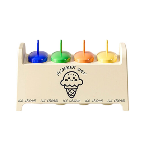 4 Different Color Ice Cream Molds Easy To Clean And Use