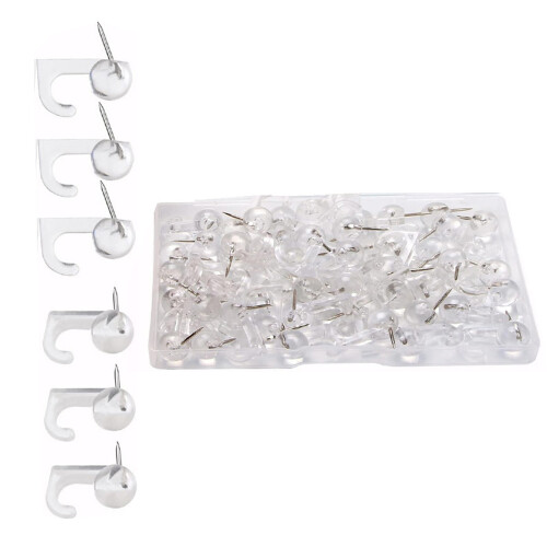 30/50 Pcs Decorative Push Pins Push Pins Hooks Thumb-Clear 30