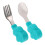 1Conjunto Talheres Para Bebê Silicone E Aço Inoxidável 1