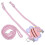 1Conjunto Peitoral Ajustável Para Cães E Rosa Nylon 10
