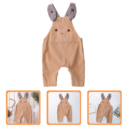 Roupa De Bebê Recém-Nascido De Cotelê Caqui 2