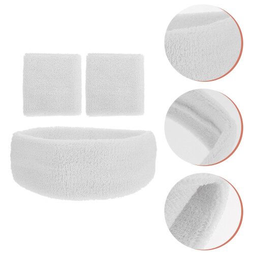 1Conjunto Faixa Branca Absorvente De Suor Algodão E Látex 2