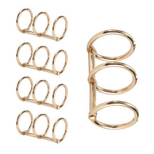 5 stuks metalen bindringen 3 ringen-licht goud 20x2,4x40