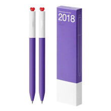 2 stuks Eerste Liefde Hart Gelpen Neutrale Pen Zwarte Inkt- 18