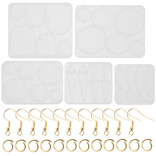 1Set Kit Stampo Silicone Per Creazione E Pendenti Multiformi 1