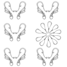 10Conjuntos Fechos Toggle Metálicos Prata Para Acessórios De DIY