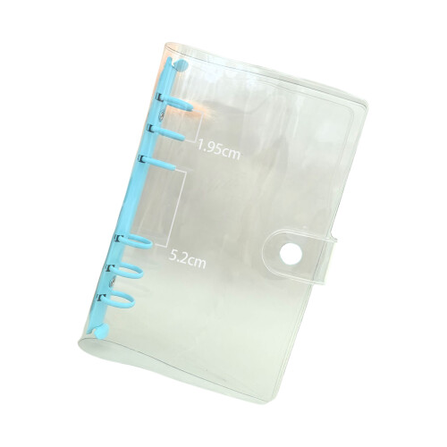 6 Rings Planner Binder Clear Notebook Binders-BL transparent 6
