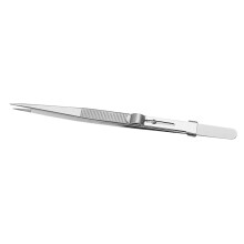Pinça De Aço Inoxidável Para Bijuteria Prata Antideslizante