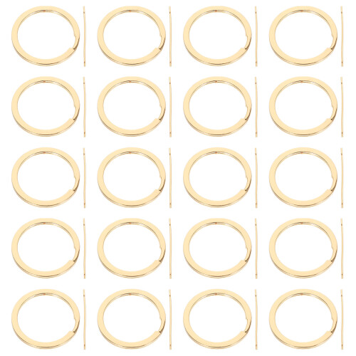 20St Ronde Split Sleutelhanger Ringen Voor DIY Keychains