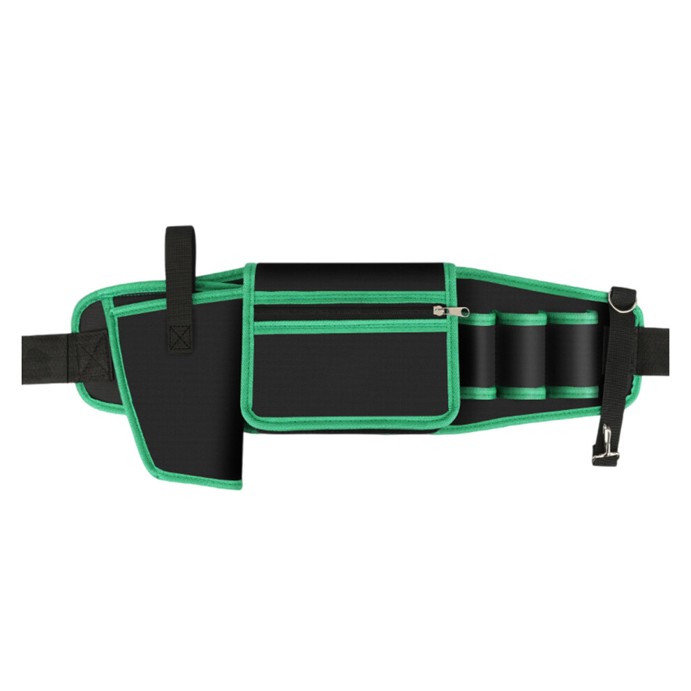 Heavy Duty Oxford Fabric Utility Belt Bag-Green Zippered Drill 7696000998565
