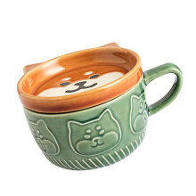 Whimsical Animal Coffee Mug with Lid Novelty Milk Cups Funny-3