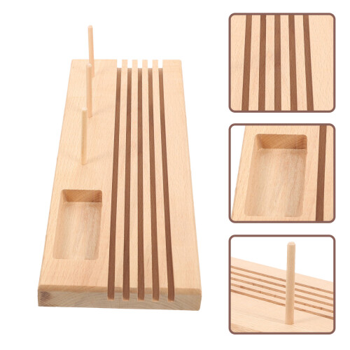 Robuster Holz Garnhalter Für Zuhause Mit Glatter Oberfläche 2