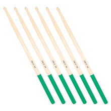 3Pares Baquetas Práticas De Verde Para Equipamento Percussivo