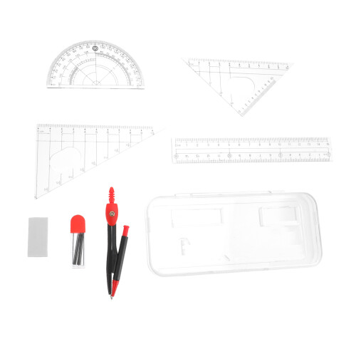 1Set Kit Professionale Compassi Trasparenti Righello Goniometro Studio