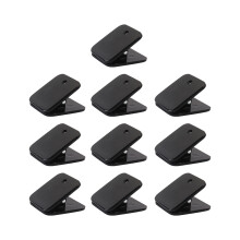 Lot de 10 trombones carrés en acrylique, pinces à papier-Noir