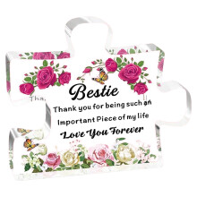 Gifts for Mom Clear Engraved Acrylic Puzzle-Shape Plaque-Q42