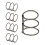 5 stks/set 3 Ringen Bindmiddel Clips-pistool zwart 30x2,4x40 1