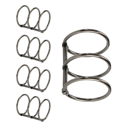 5 stks/set 3 Ringen Bindmiddel Clips-pistool zwart 30x2,4x40