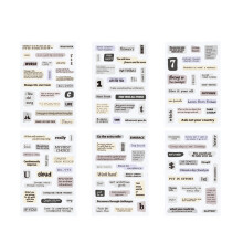 Stylish Waterproof Retro PET Letter Sticker 6 Sheet/pc for-6