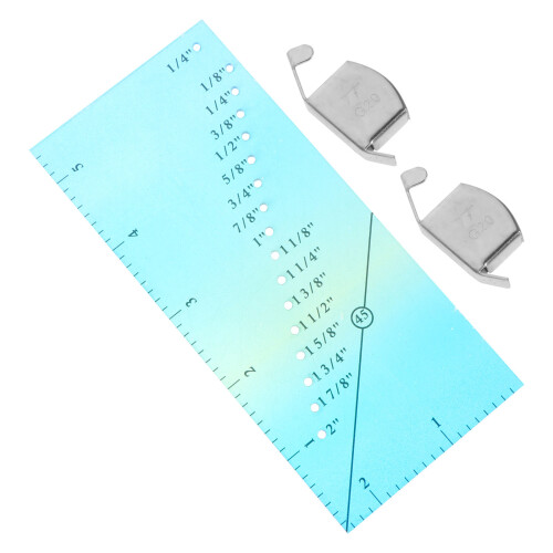 1Conjunto Régua Plástica De Azul Para Projetos