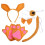Conjunto De De Cosplay Animal Com Orelhas Para 4