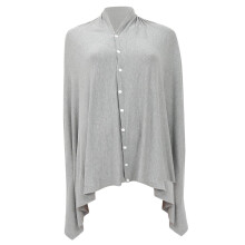 Cloak Design Nursing Cover Grey Cotton Breastfeeding Cloak Outdoor Use Skin Friendly The Go