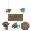 1Set Multifunctionele Vogel Schommel En Klimstand Gras Geweven 5