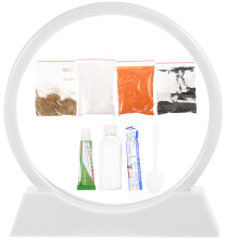 1Zest Zestaw Materiałów Do Obrazu Piaskowego DIY Biały Plastik Stal