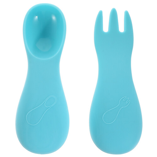 1Set Babysilikon Gabel Sicheres Anti- Besteck