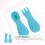 1Set Babysilikon Gabel Sicheres Anti- Besteck 10