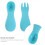 1Set Babysilikon Gabel Sicheres Anti- Besteck 11
