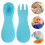 1Set Babysilikon Gabel Sicheres Anti- Besteck 5