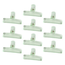 10Pcs Clear Acrylic File Clip Acrylic Paper Clamp for-Green