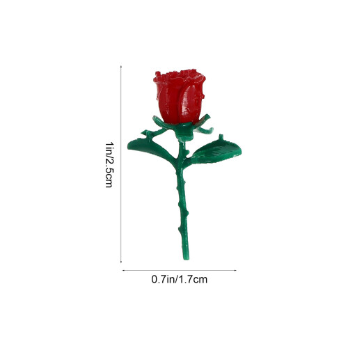 Rote 3D Mini Rosen Kunststoff Epoxy Füllmaterial Für DIY 1