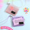 PVC Rosa Kartenhalter Mit Hängeband Und Glitzereffekt 10