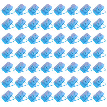 100Pcs Clear Paper Clamp Square Colored Paper Clip File Paper-1