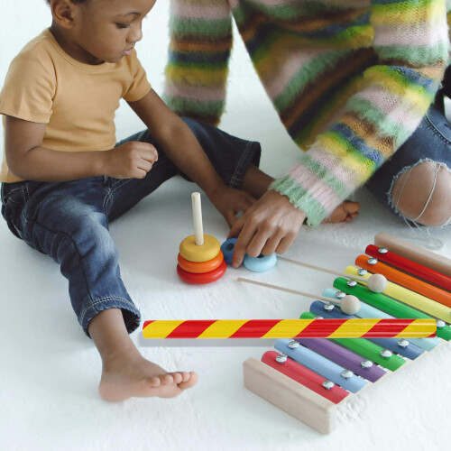 1Paar Holz Rhythmusstäbe Trommel Mallets Kinder Percussion Multifarben 2
