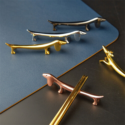 Unique Dachshund Chopstick Rests Durable Kitchen Utensils-Gold 2