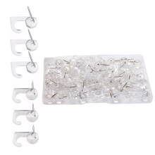 30/50 Pcs Thumb Tacks Push Pins Hooks Decorative Push-Clear 50
