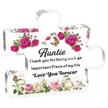 Clear Engraved Acrylic Puzzle Decoration Present for Mom-Q47