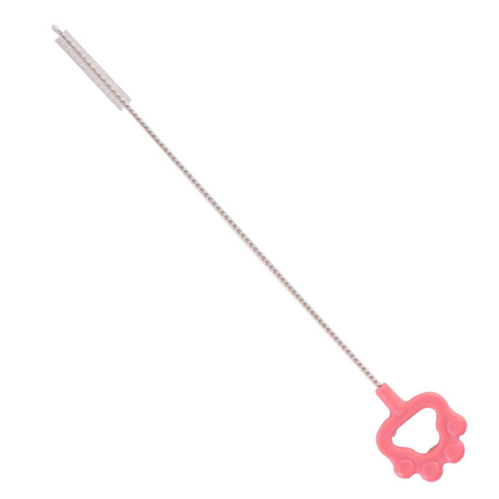 Straw Cleaning Brush Reusable Stainless Steel Drinking-Pink 7732000296352