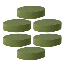 6Ud Floral Base Verde Redonda Seguro Para Arreglos