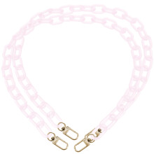 2Stk Rosa Acryl Kette DIY Handtaschen Tragegriff Zubehör