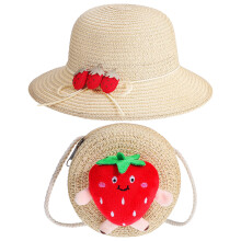 1Set Zomerse Stroentas Aardbei Crossbody Handtas Gevlochten Strandtas