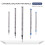 Recharges de stylo de remplacement pour-Noir 0,5 style spirale 5