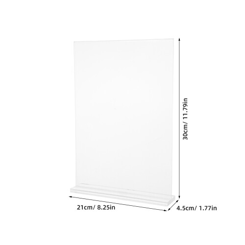4Pcs Transparent Acrylic Menu Holders Table Sign Displays for Home Use 1